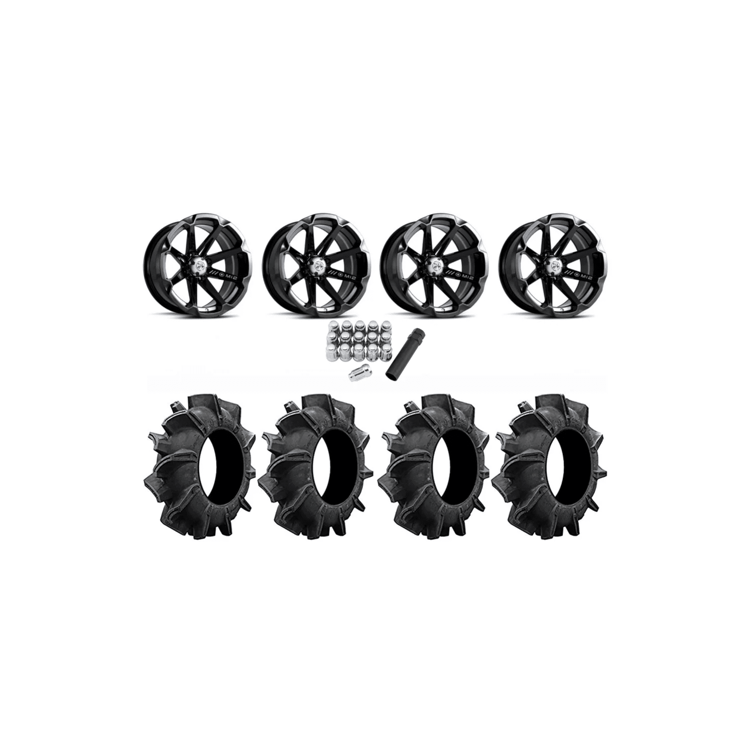 Assassinator Mud Tires 34×8-14 on MSA M12 Diesel Wheels