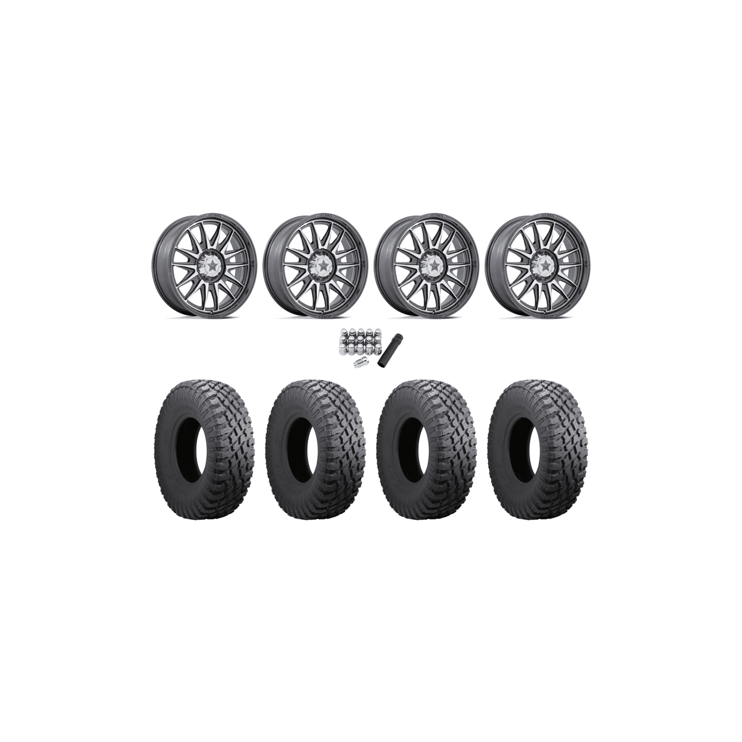 Atturo Trail Blade X/T Tires on MSA M55 Commander Platinum Machined Wheels