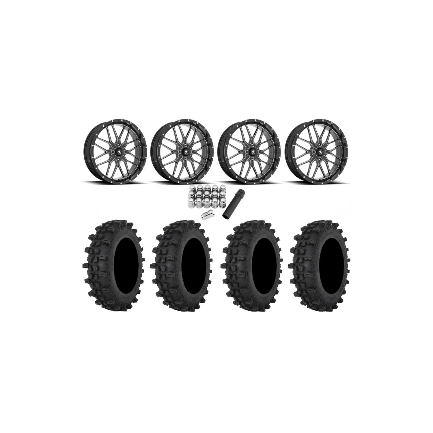 Frontline ACP 35×9.5-20 Tires on MSA M45 Portal Milled Wheels