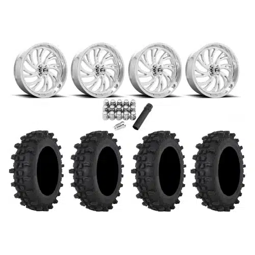 Frontline ACP Tires 33×9.5-20 Tires on Fuel Kompressor Polished Wheels