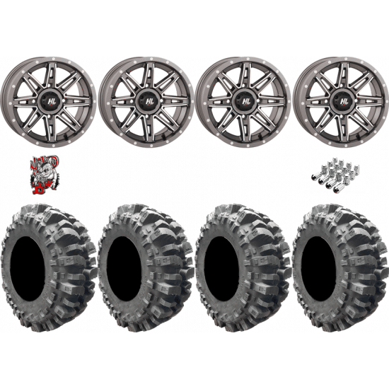 INTERCO BOGGER 31-9.5-14 TIRES ON HL22 GUNMETAL GREY WHEELS