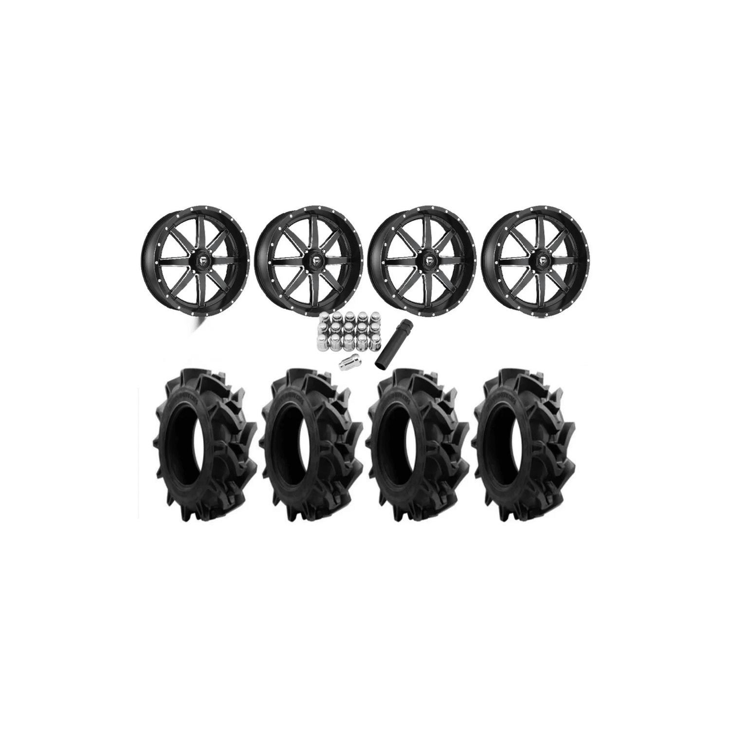 EFX Motohavok 45×10-24 Tires on Fuel Maverick Wheels