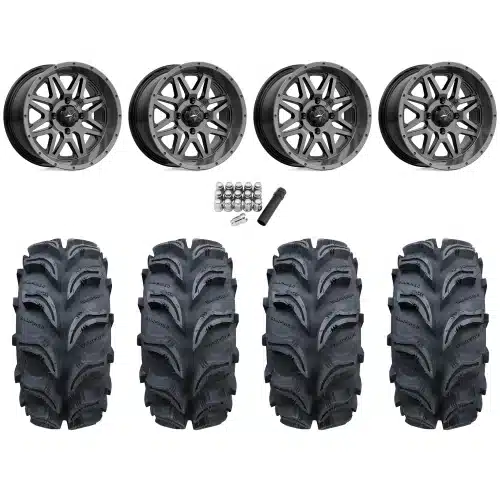 Interco Vampire 2 27×9-14 Tires on MSA M26 Vibe Dark Tint Wheels