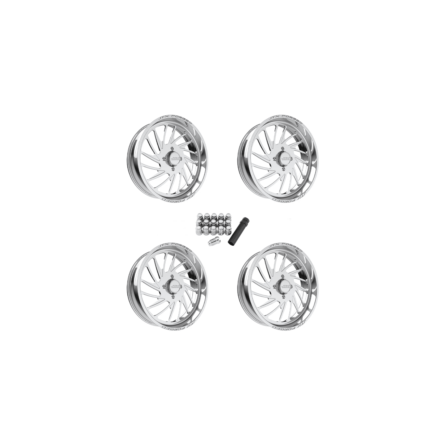 JTX Forged Centerfire Polished 20×10 Wheels/Rims (Full Set)