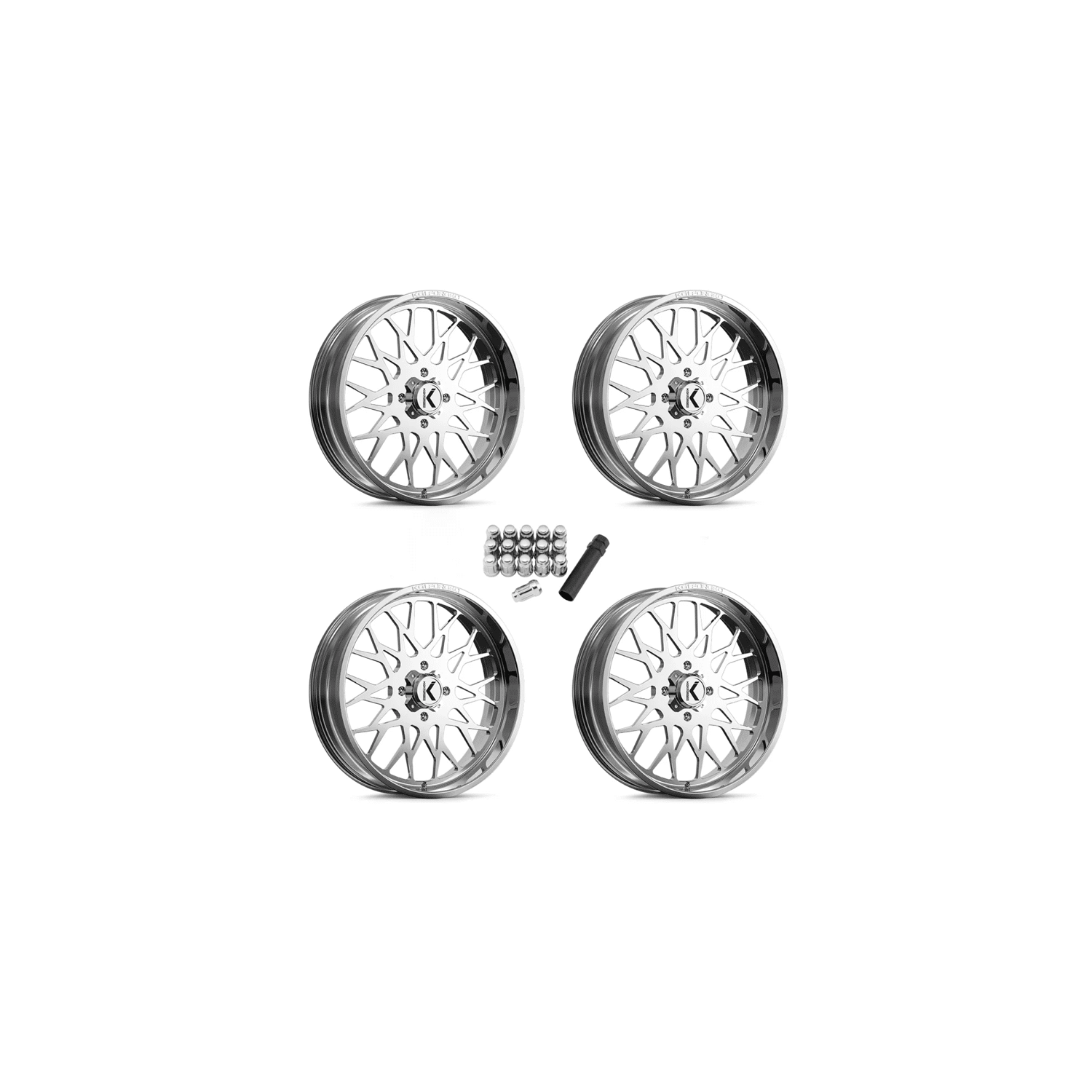 KG1 Forged KU019 Torture Polished 22×7 Wheels/Rims (Full Set)