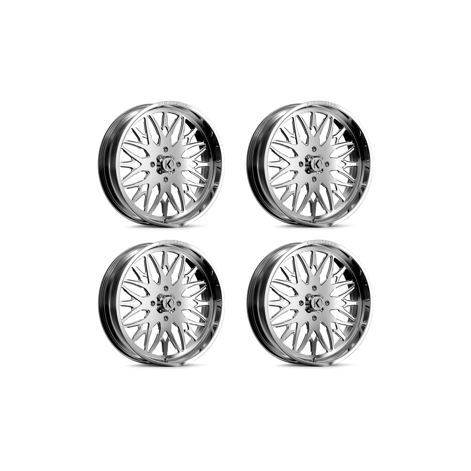 KG1 Forged KU014 Trident Polished 22×7 Wheel/Rim (Full Set)