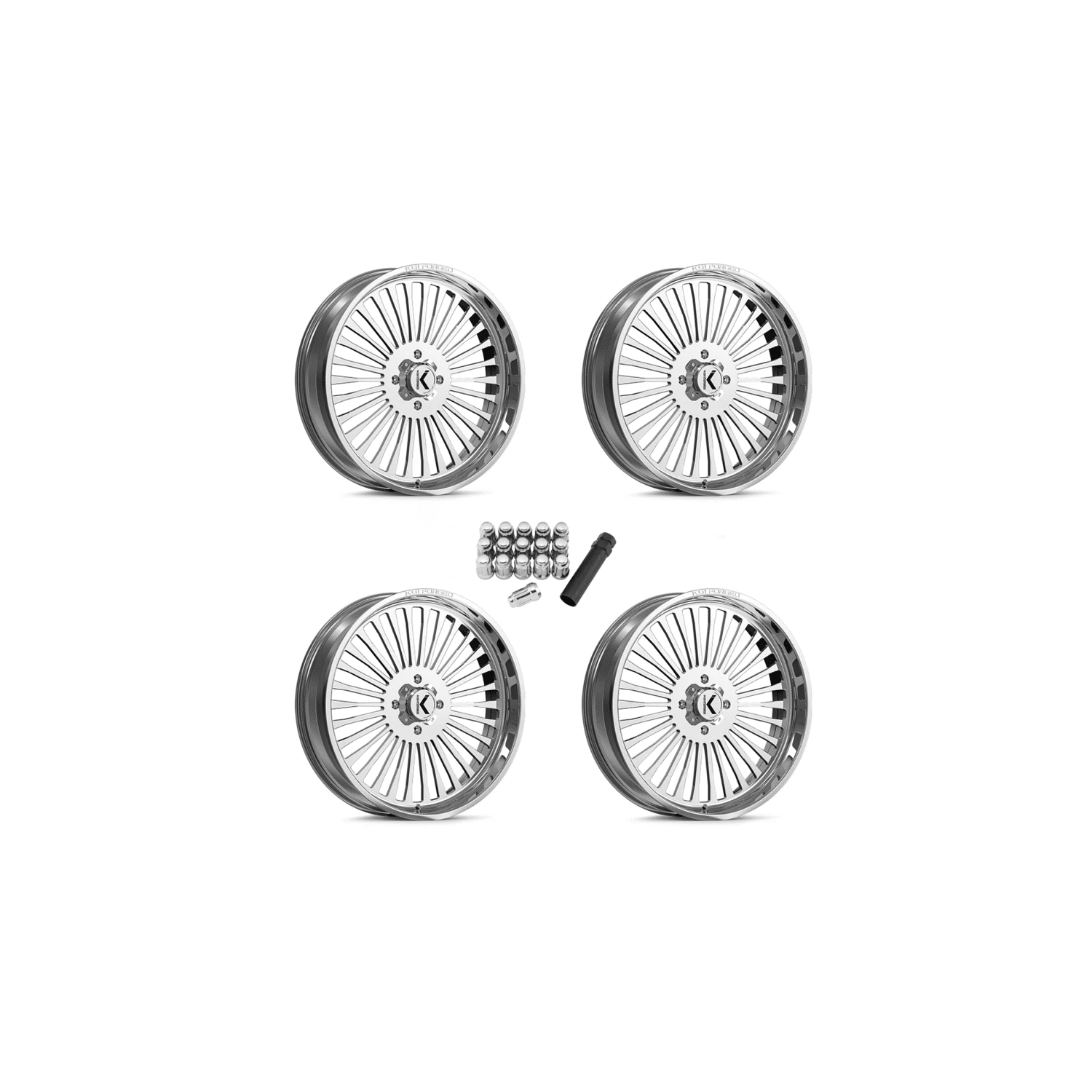 KG1 Forged KU015 Vegas Polished 22×7 Wheel/Rim (Full Set)