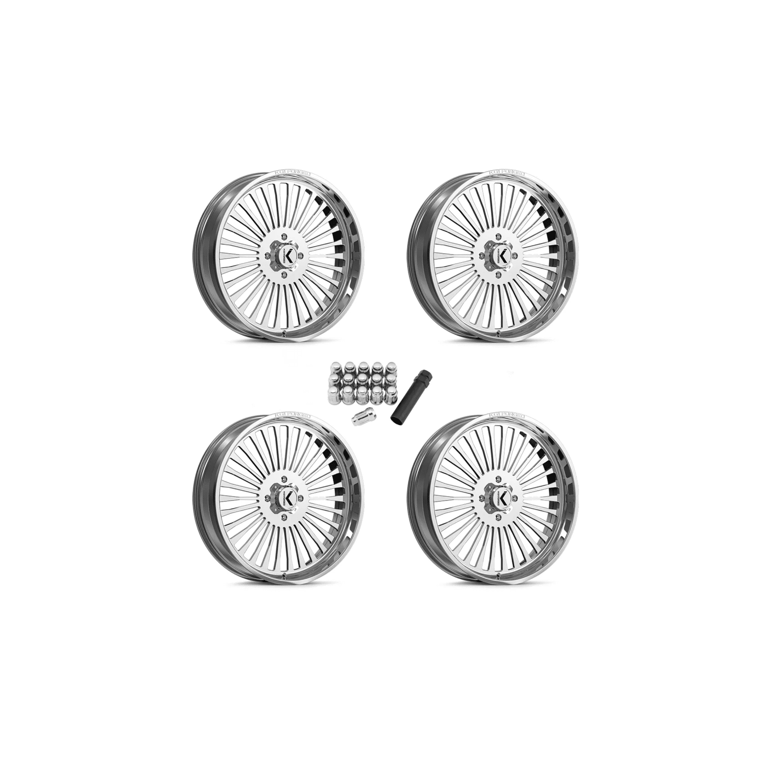 KG1 Forged KU051 Vegas Polished 24×7 Wheel/Rim (Full Set)