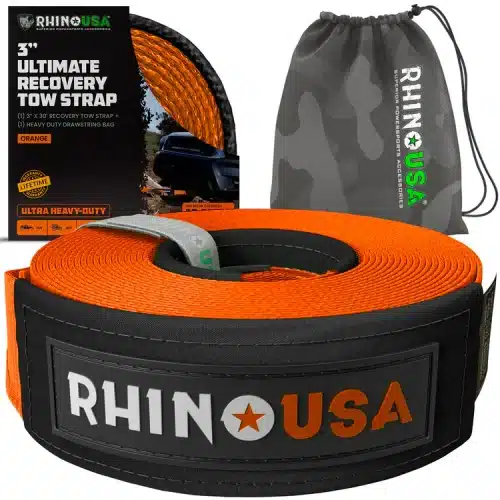 Rhino USA 3″ x20′ Ultimate Recovery Tow Strap