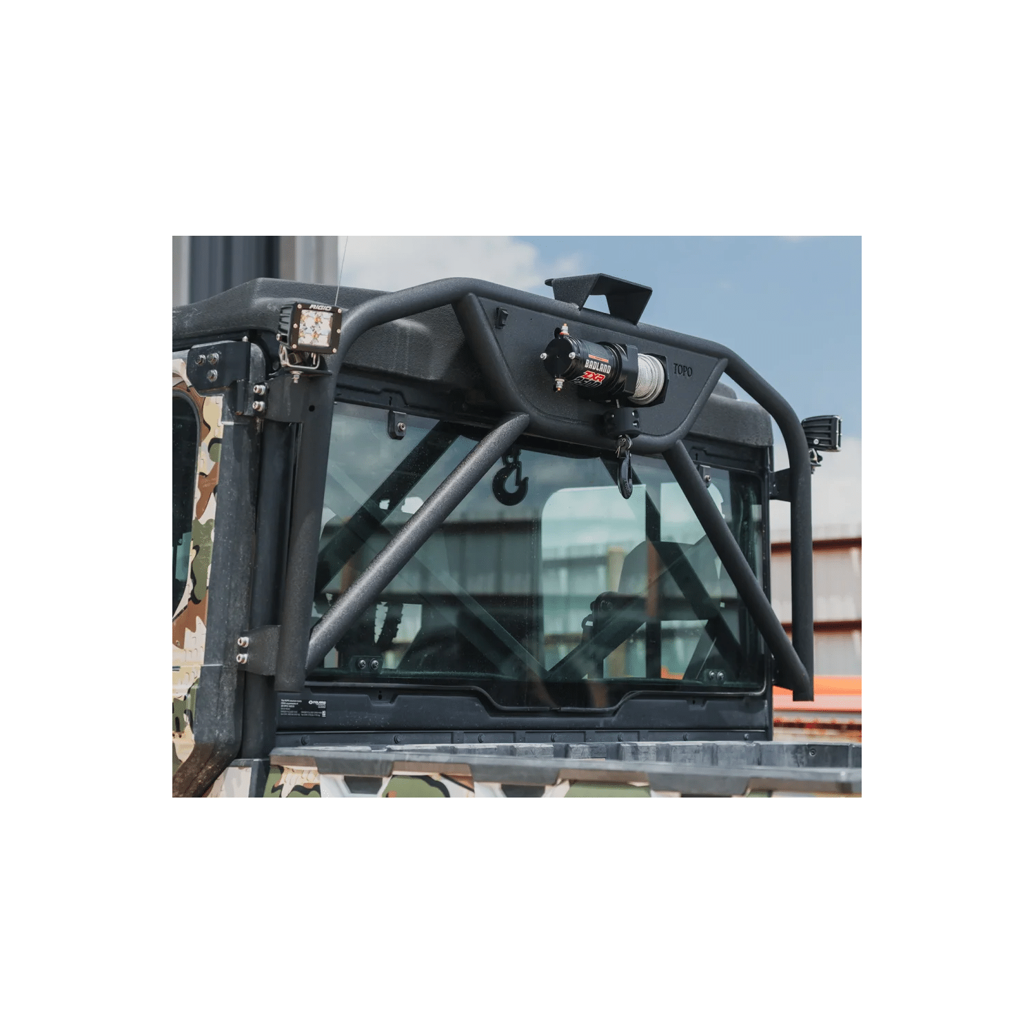 TOPO Motorsports Polaris Ranger Heavy-Duty Winch Headache Rack