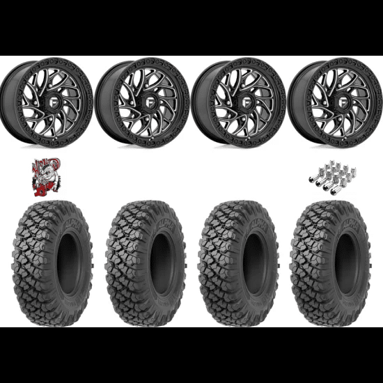 Valor Off-Road Alpha 32-10-15 Tires on Fuel Runner Gloss Black Wheels