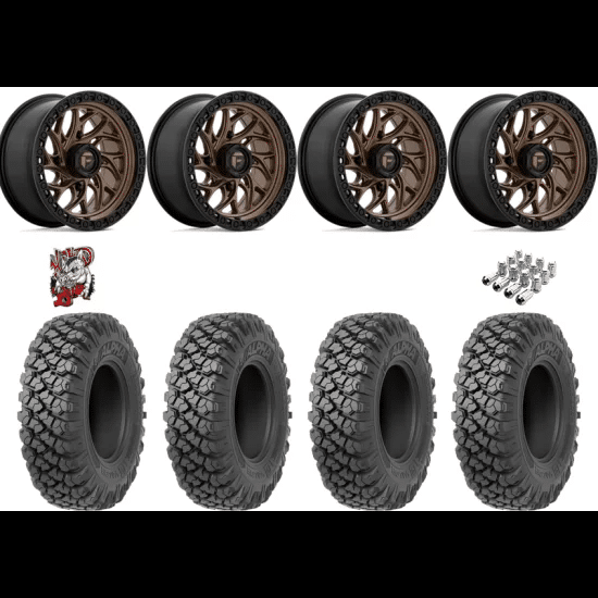 Valor Off-Road Alpha 32-10-15 Tires on Fuel Runner Bronze wheels