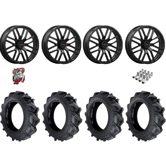 High Lifter Outlaw 42 XP 42-9-24 Tires on ST-3 Matte Black Wheels