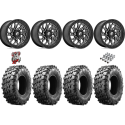 Maxxis Carnivore 35-10-15 Tires on Fuel Runner Gloss Black Milled Wheels