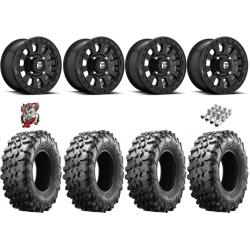 Maxxis Carnivore 33-10-15 Tires on Fuel Tactic Matte Black Wheels