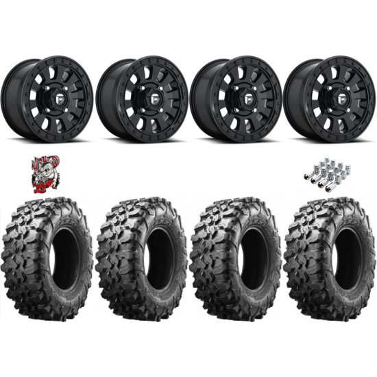 Maxxis Carnivore 35-10-15 Tires on Fuel Tactic Matte Black Wheels