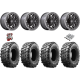 Maxxis Carnivore 33-10-15 Tires on Fuel Unit Matte Black Wheels