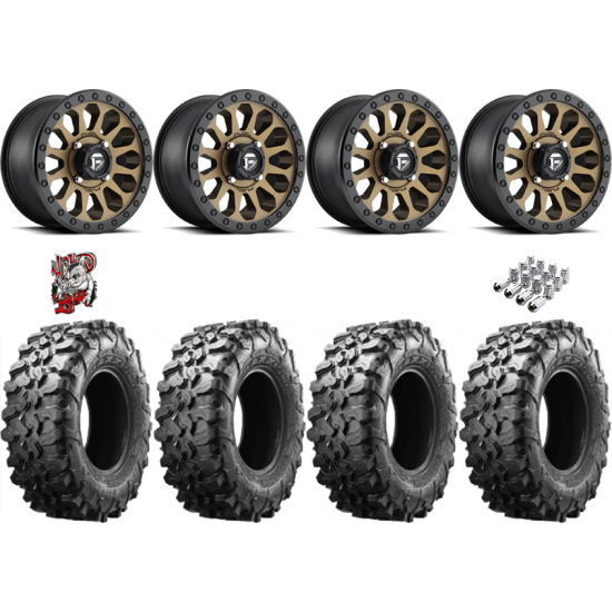 Maxxis Carnivore 33-10-15 Tires on Fuel Vector Matte Bronze Wheels