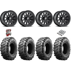 Maxxis Carnivore 33-10-15 Tires on Fuel Vector Matte Black Wheels