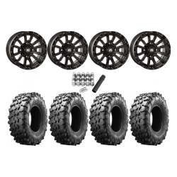 Maxxis Carnivore 30x10-14 Tires on HL21 Gloss Black Wheels