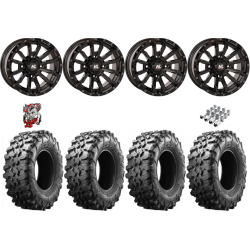 Maxxis Carnivore 28-10-14 Tires on HL21 Gloss Black Wheels