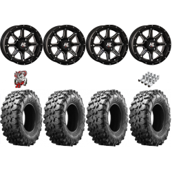 Maxxis Carnivore 28-10-14 Tires on HL4 Gloss Black Wheels