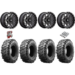 Maxxis Carnivore 33-10-15 Tires on MSA M45 Portal Gloss Black Milled Wheels