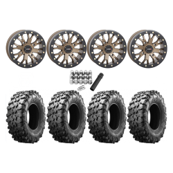 Maxxis Carnivore 30x10-14 Tires on SB-4 Bronze Beadlock Wheels