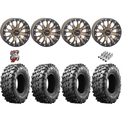 Maxxis Carnivore 33-10-15 Tires on SB-4 Bronze Beadlock Wheels