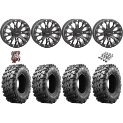 Maxxis Carnivore 32-10-15 Tires on SB-4 Matte Black Beadlock Wheels