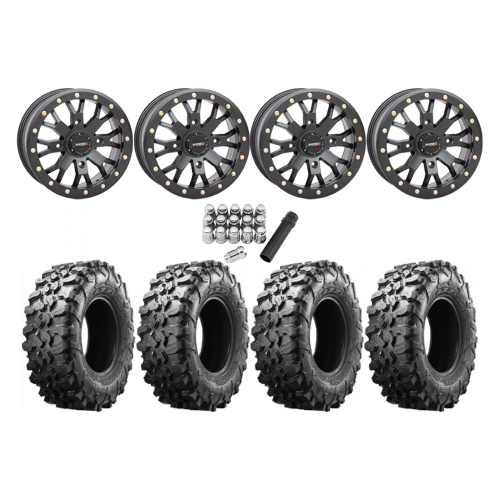 Maxxis Carnivore 30x10-14 Tires on ST-3 Matte Black Wheels