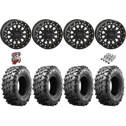 Maxxis Carnivore 32-10-15 Tires on SB-6 Matte Black Beadlock Wheels