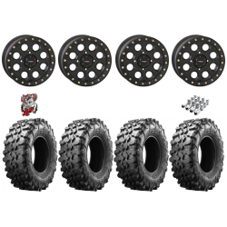 Maxxis Carnivore 31-10-15 Tires on SB-7 Matte Black Beadlock Wheels