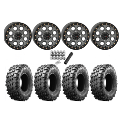 Maxxis Carnivore 30x10-14 Tires on SB-7 Matte Titanium Beadlock Wheels
