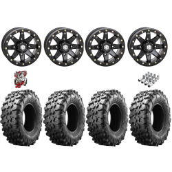 Maxxis Carnivore 32-10-14 Tires on STI HD9 Matte Black Beadlock Wheels