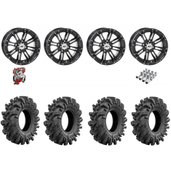 Intimidator 30-10-14 Tires on STI HD3 Black Wheels