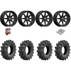 Intimidator 30-10-14 Tires on V01 Gloss Black Wheels