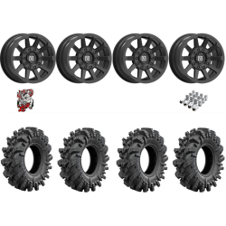 Intimidator 30-10-14 Tires on V02 Satin Black Wheels
