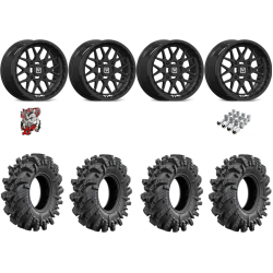 Intimidator 30-10-14 Tires on V03 Gloss Black Wheels