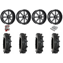 System 3 MT410 37-9-22 Tires on Fuel Maverick Matte Black Milled Wheels