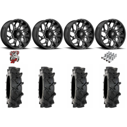 System 3 MT410 35-9-22 Tires on Fuel Runner Gloss Black Milled Wheels
