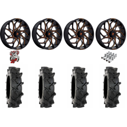 System 3 MT410 33-9-18 Tires on Fuel Runner Candy Orange Wheels