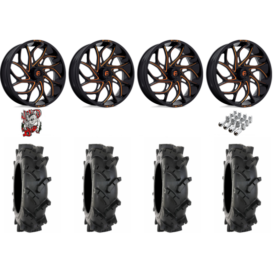 System 3 MT410 35-9-20 Tires on Fuel Runner Candy Orange Wheels