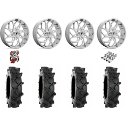 System 3 MT410 33-9-20 Tires on Fuel Runner Polished Wheels