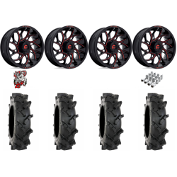 System 3 MT410 37-9-22 Tires on Fuel Runner Candy Red Wheels