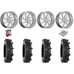 System 3 MT410 33-9-18 Tires on MSA M36 Switch Brushed Titanium Wheels