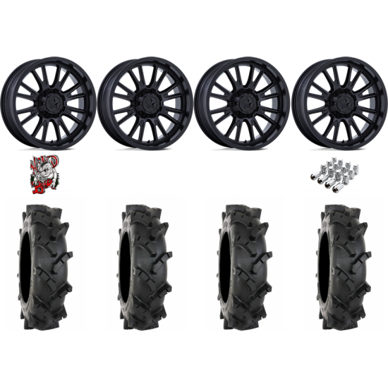 System 3 MT410 35-9-22 Tires on MSA M51 Thunderlips Matte Black Wheels