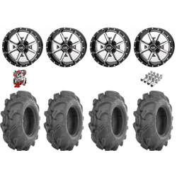 ITP Mega Mayhem 28-9-14 Tires on Frontline 556 Machined Wheels