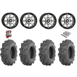 ITP Mega Mayhem 28-9-14 Tires on STI HD10 Machined Wheels
