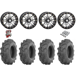 ITP Mega Mayhem 28-9-14 Tires on STI HD9 Machined Beadlock Wheels